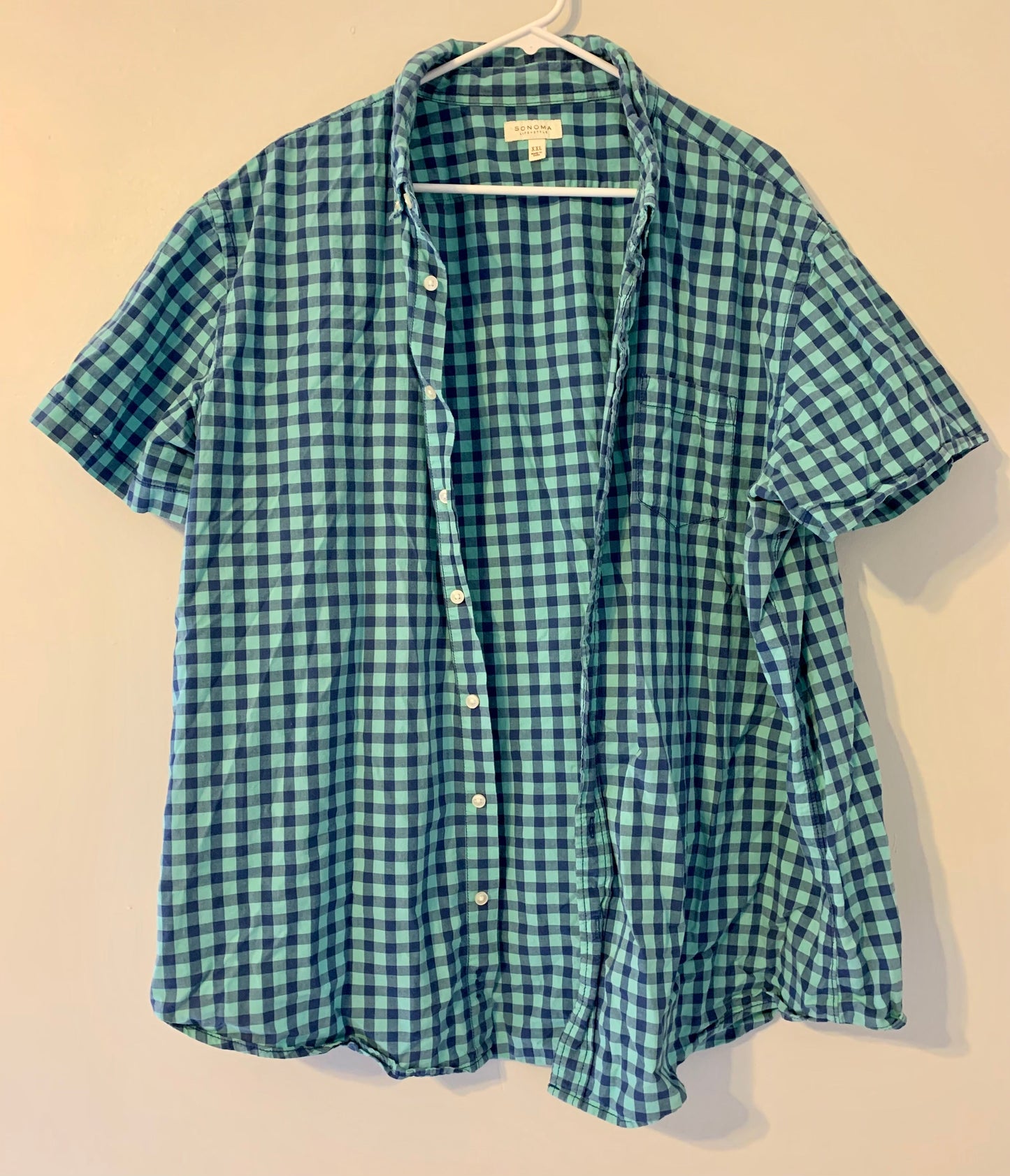 Seller #204 Men’s 2XL Sonoma Blue Plaid Shirt