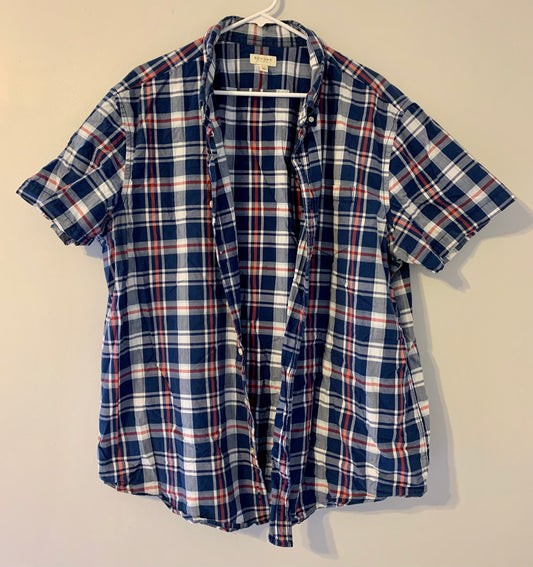 Seller #204 Men’s Sonoma 2XL Blue Red Plaid Shirt