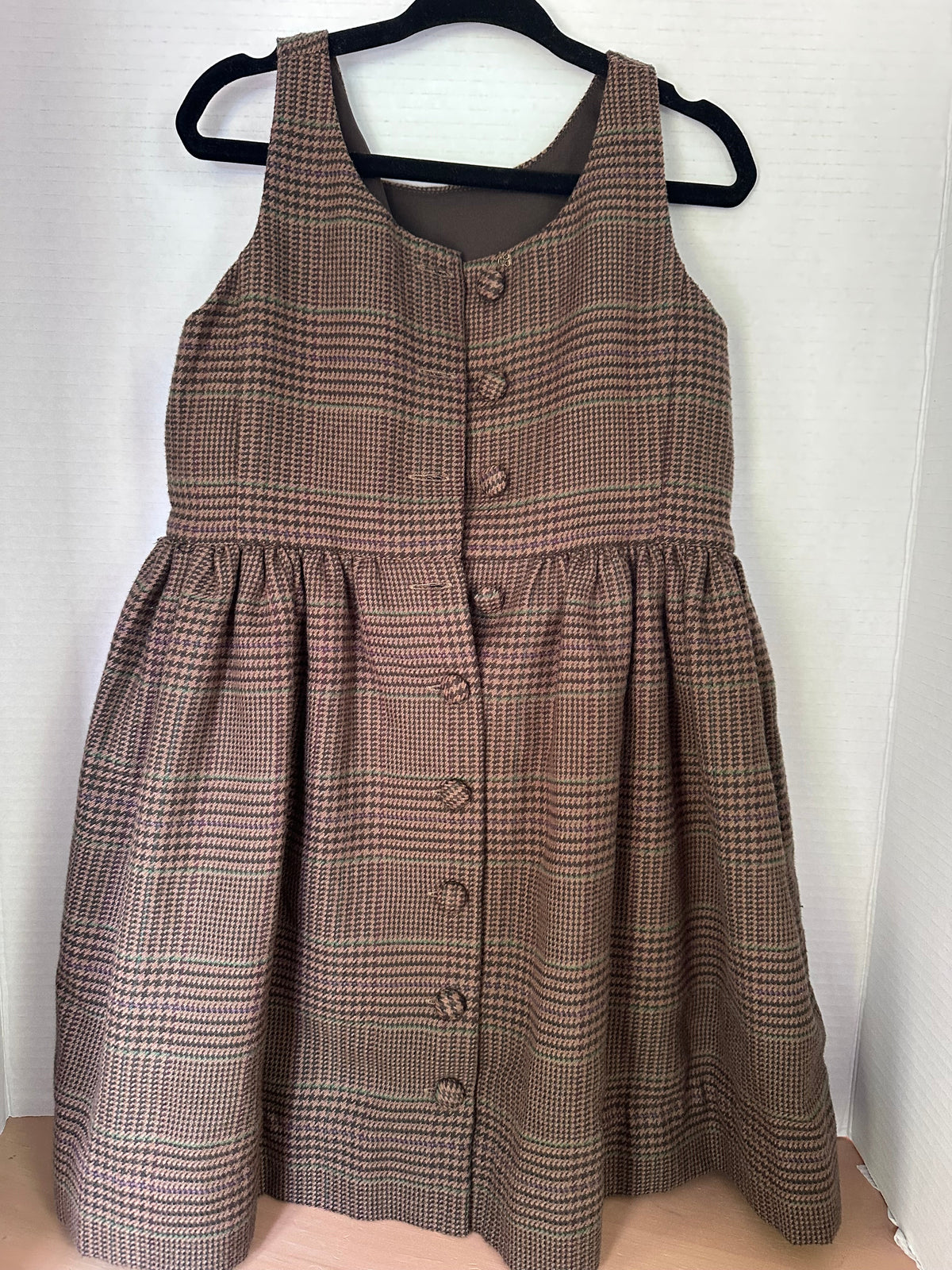 #146 Polo Ralph Lauren Brown Houndstooth Jumper Girls 4T