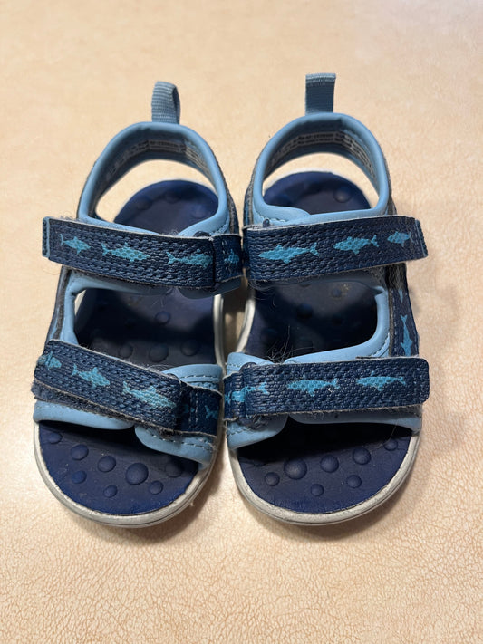 #143 Carter’s Shark Sandals Toddler Boys Size 5 - REDUCED