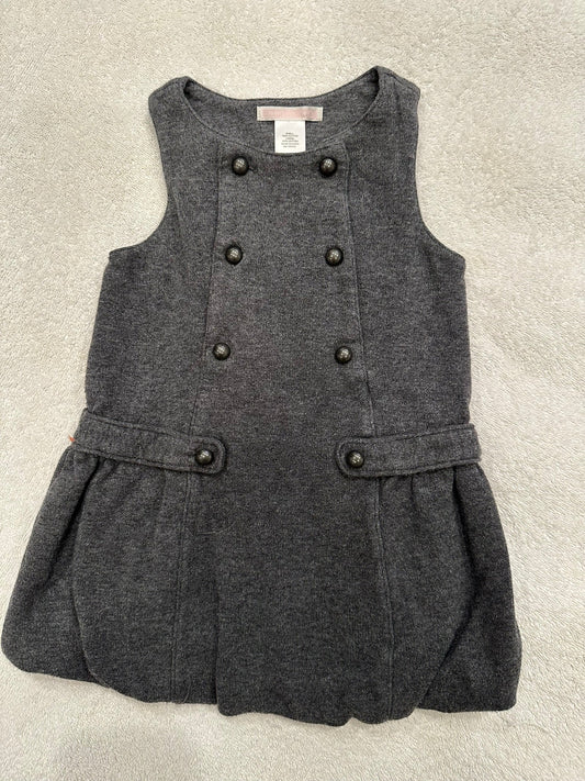 #85 REDUCED Janie & Jack Grey Button-up Jumper dress, Infant girls 12-18m