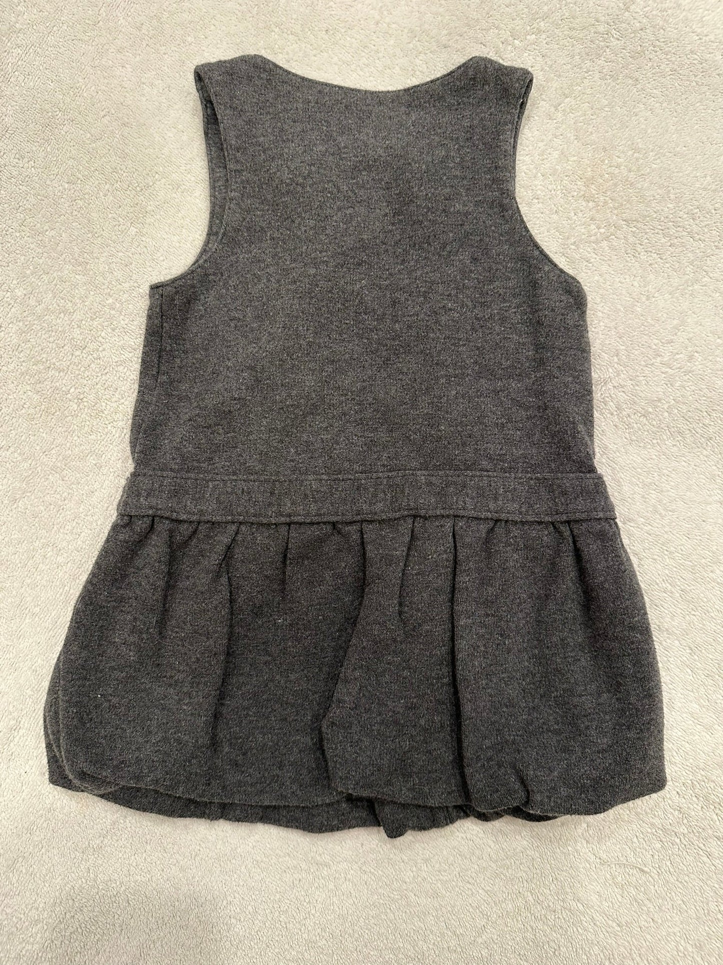 #85 REDUCED Janie & Jack Grey Button-up Jumper dress, Infant girls 12-18m