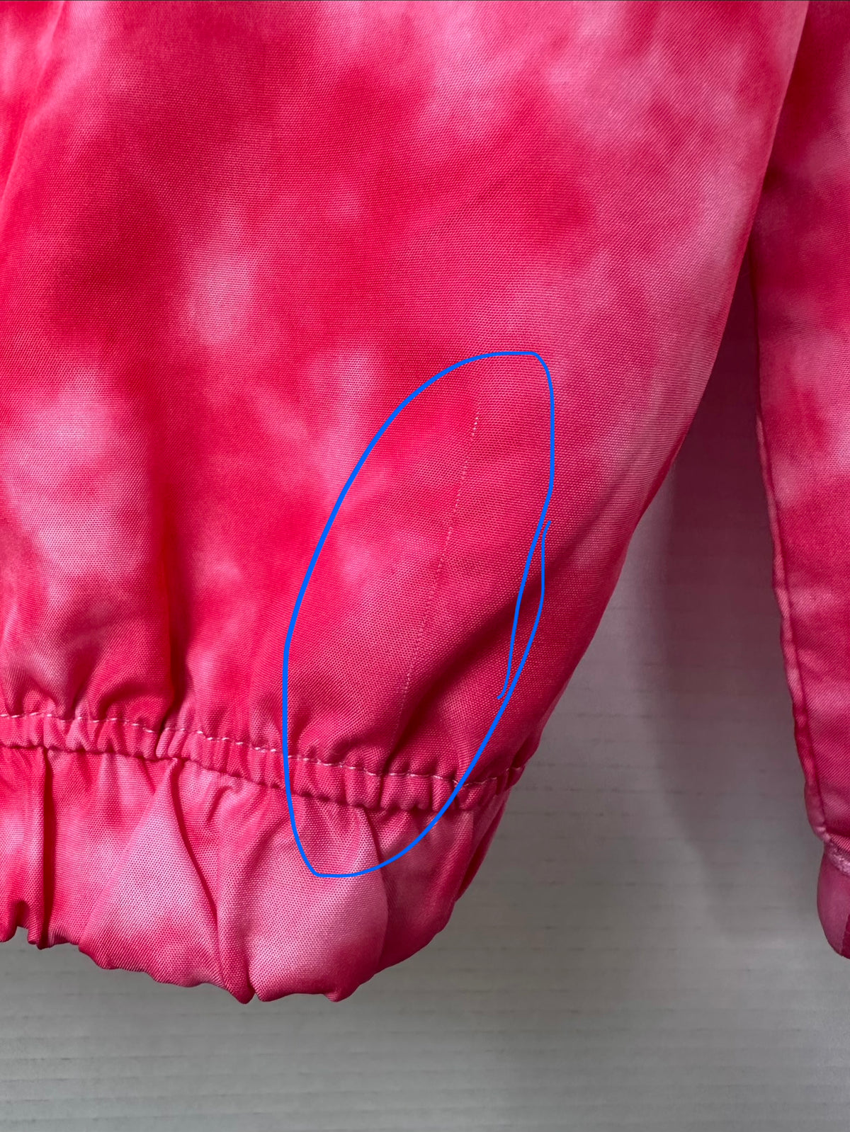 #146 Umbro Pink Tie Dye Windbreaker Girls 4-5T