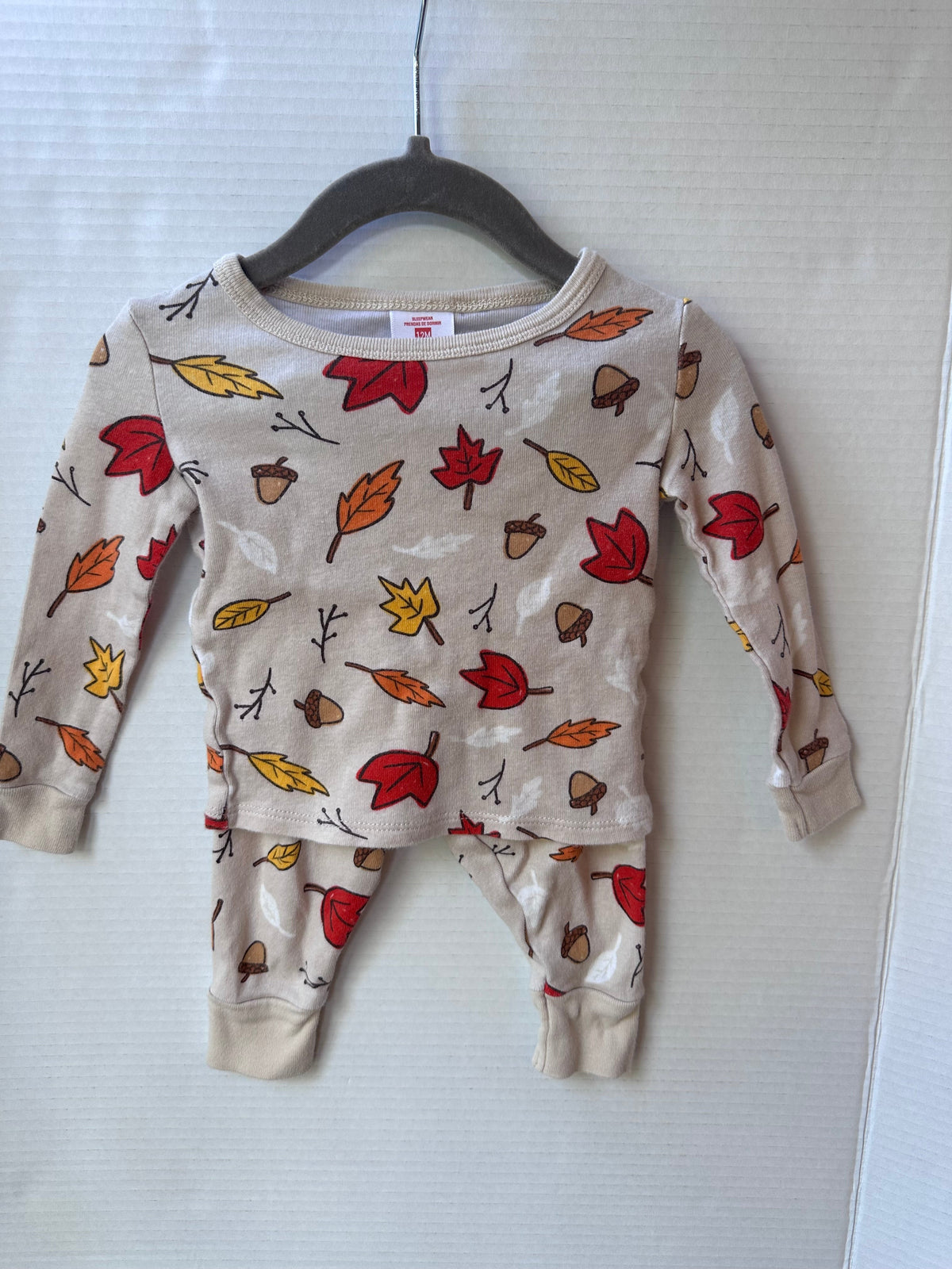 #146 Fall Leaves Pajama Set Gender Neutral 12M