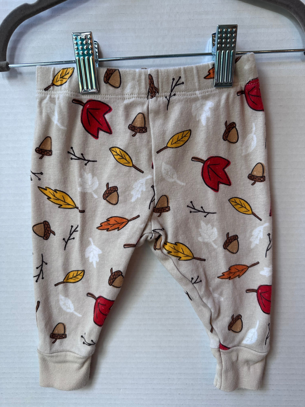 #146 Fall Leaves Pajama Set Gender Neutral 12M