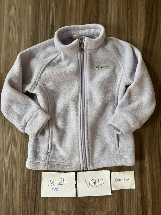 #138 - 18-24 Mo - VGUC Columbia - Purple Fleece Jacket - PU 45236