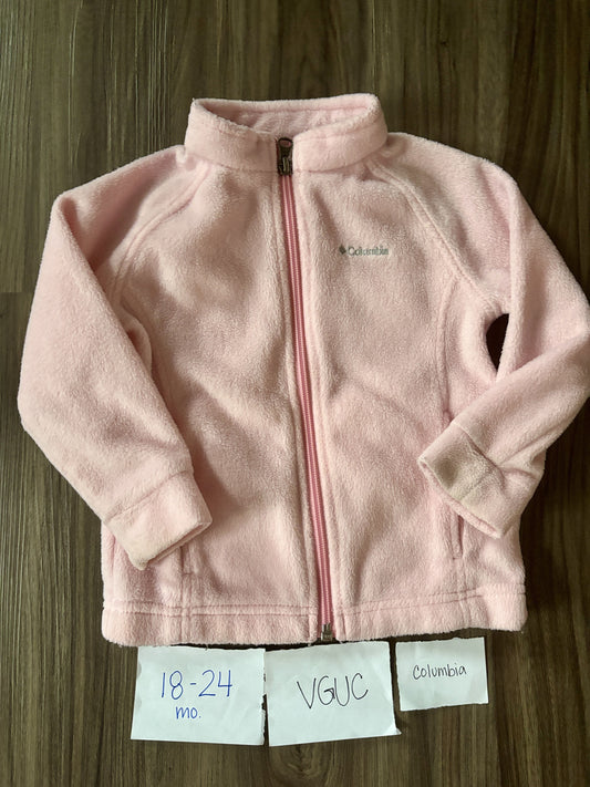 #138 - 18-24 Mo - VGUC Columbia - Pink Fleece Jacket - PU 45236