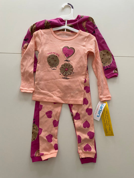 Seller #117, Carter’s pink cookie pajamas, Size 2T, New