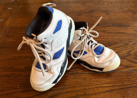 #180 Boys shoe 12 White Nike Air Jordan