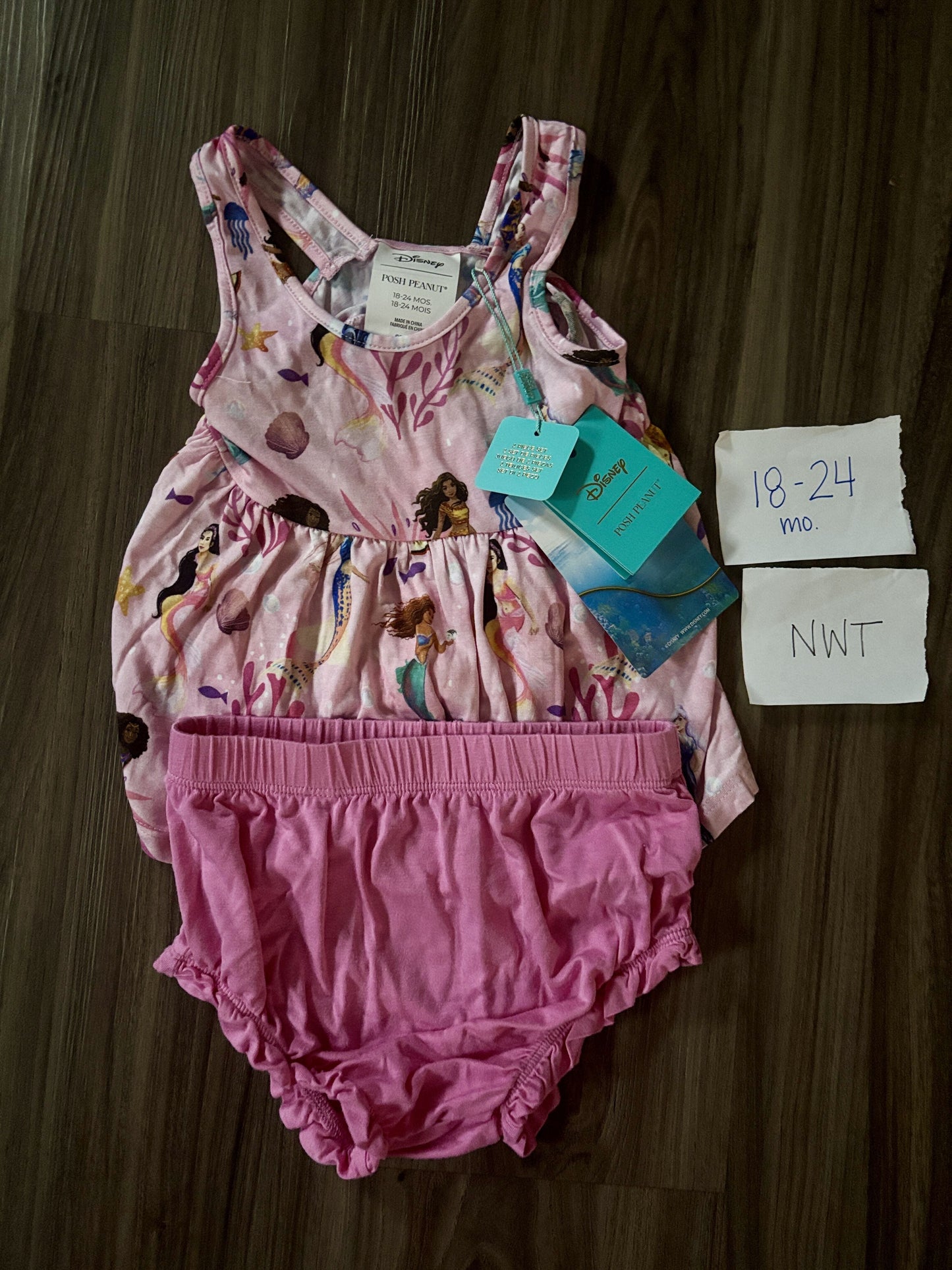 #77 - 18-24 Mo - NWT Posh Peanut - Little Mermaid Outfits