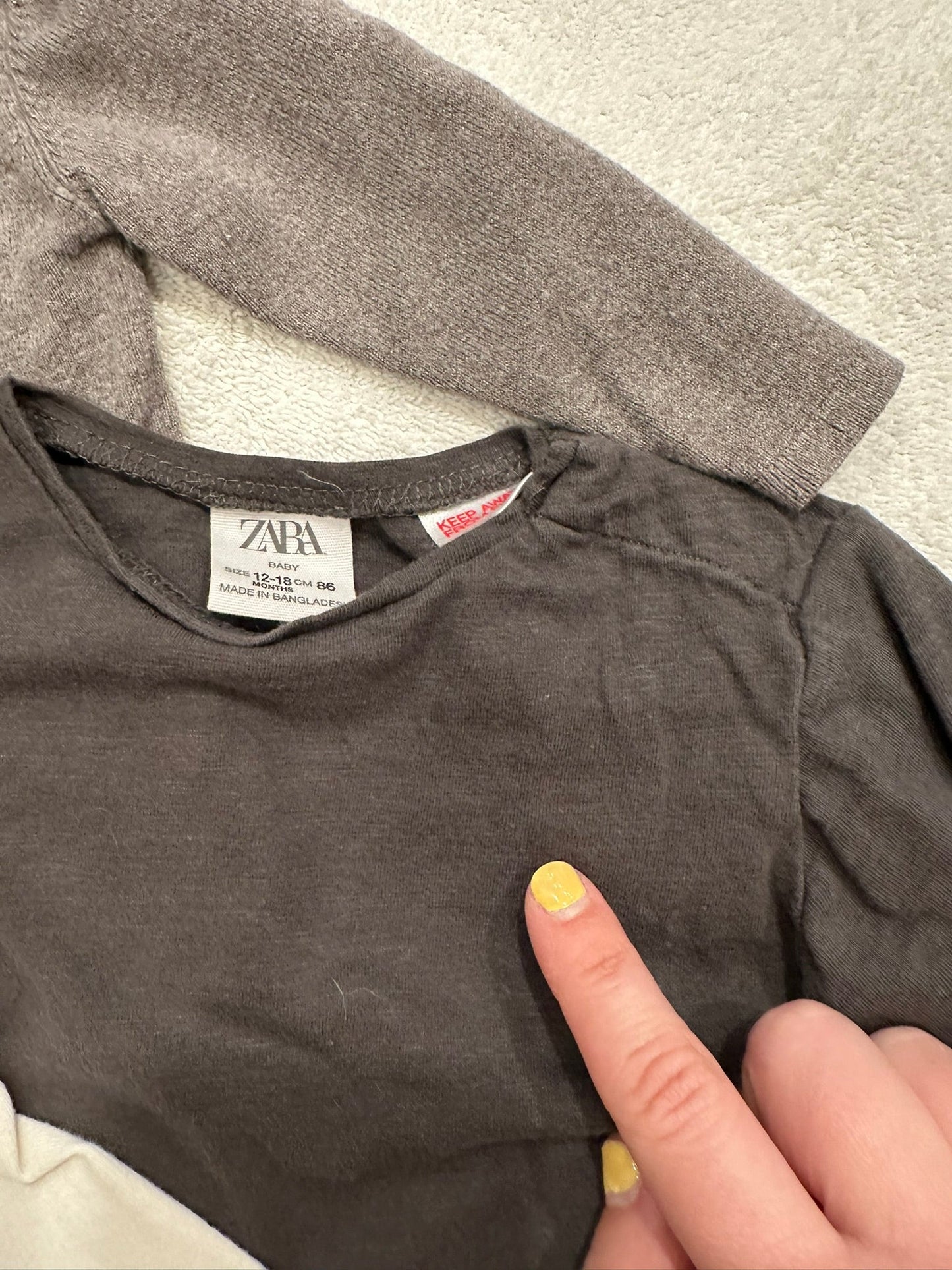 #85 REDUCED Zara, Gap Basic Long Sleeve Shirts, Infant Girls 12-18m
