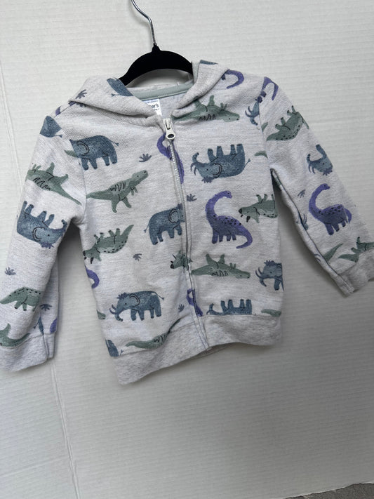 #146 Carter’s Dinosaur Full Zip Hoodie 18M