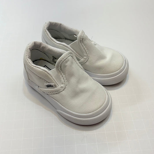 Seller 189 Gender Neutral Baby Size 4 Vans Slip-On Skate Shoes EUC