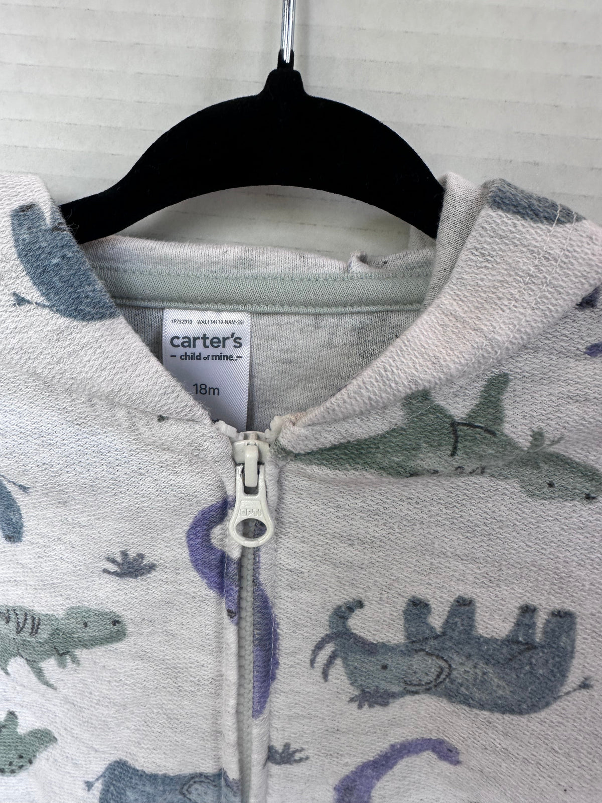 #146 Carter’s Dinosaur Full Zip Hoodie 18M