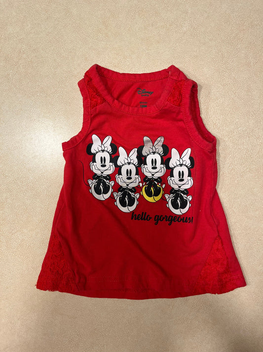 #143 Disney Baby Minnie Tank Top Girls 18m - REDUCED