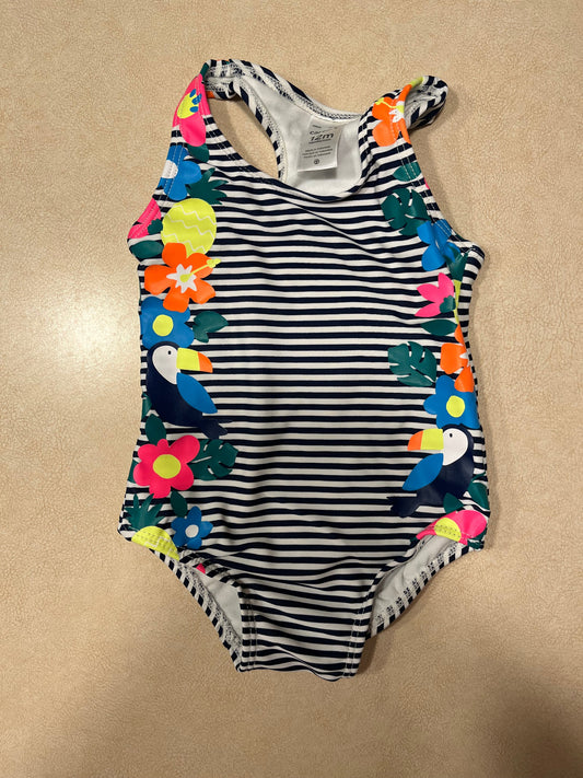 #143 Carter's Tropical Swimsuit Girls 12m