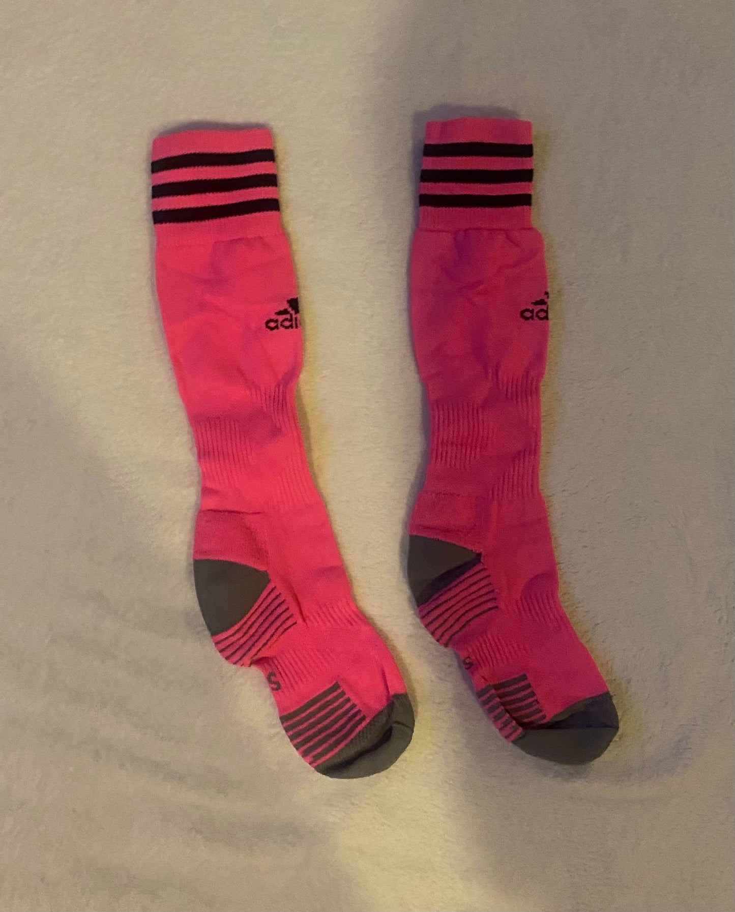 #30 Girls size small pink Adidas soccer socks