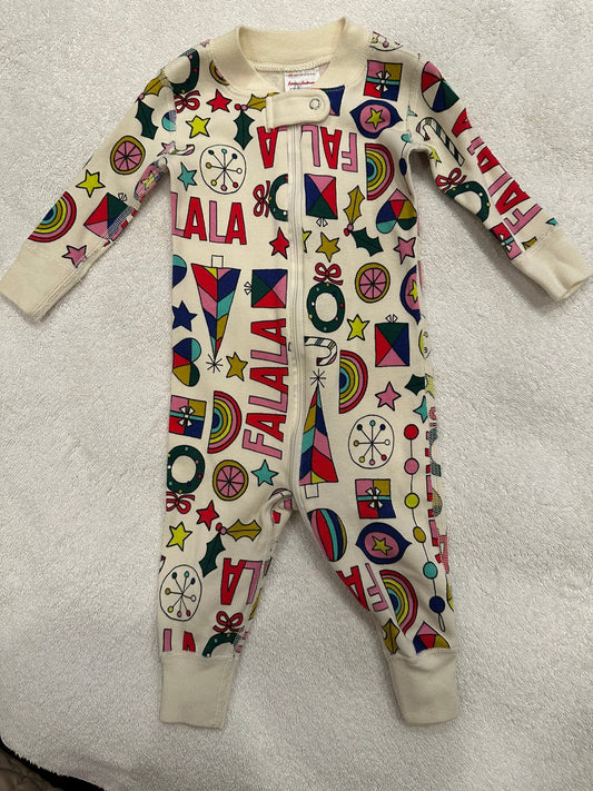 #85 REDUCED Hanna Andersson FaLaLa Christmas Jammies, Infant Girls 60 = 3-6m