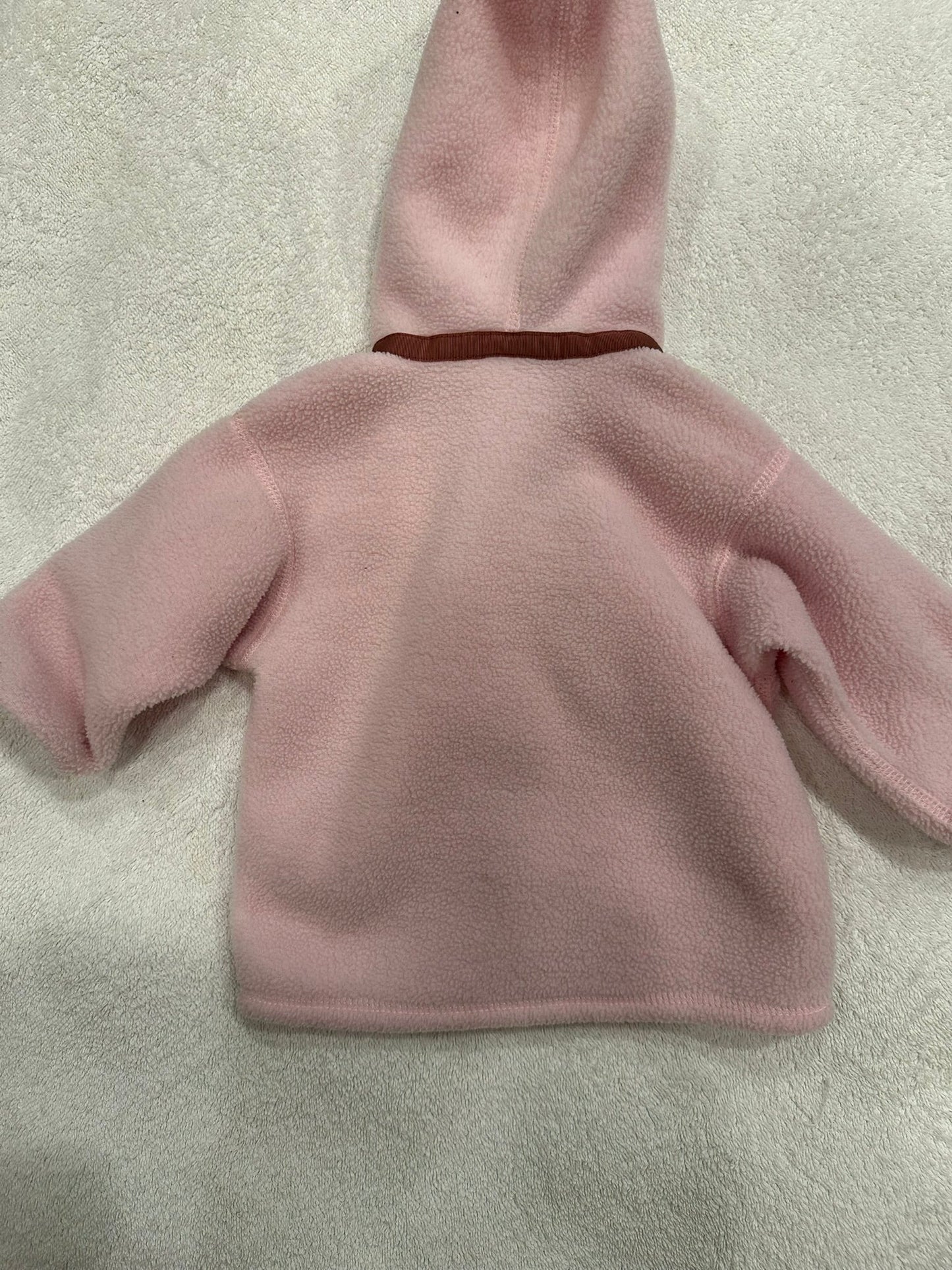 #85 REDUCED Patagonia Fleece Light Pink with Maroon Edging, Infant Girls 3m