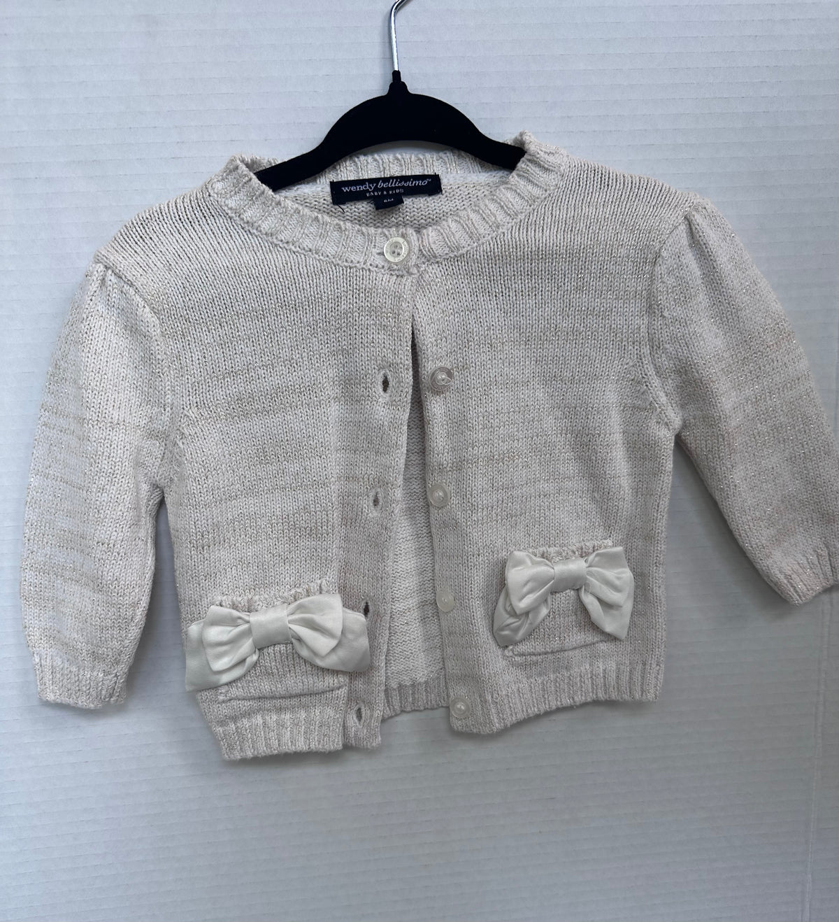#146 Wendy Bellissimo Neutral Cardigan Girls 6M