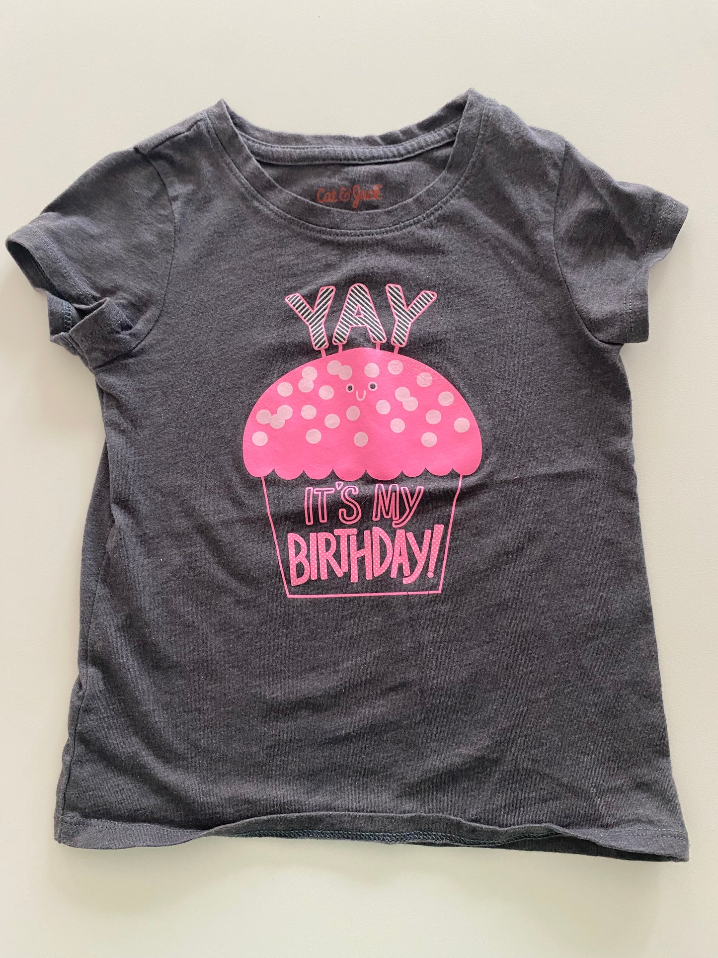 #117, Cat & Jack Birthday T-shirt, Size 4
