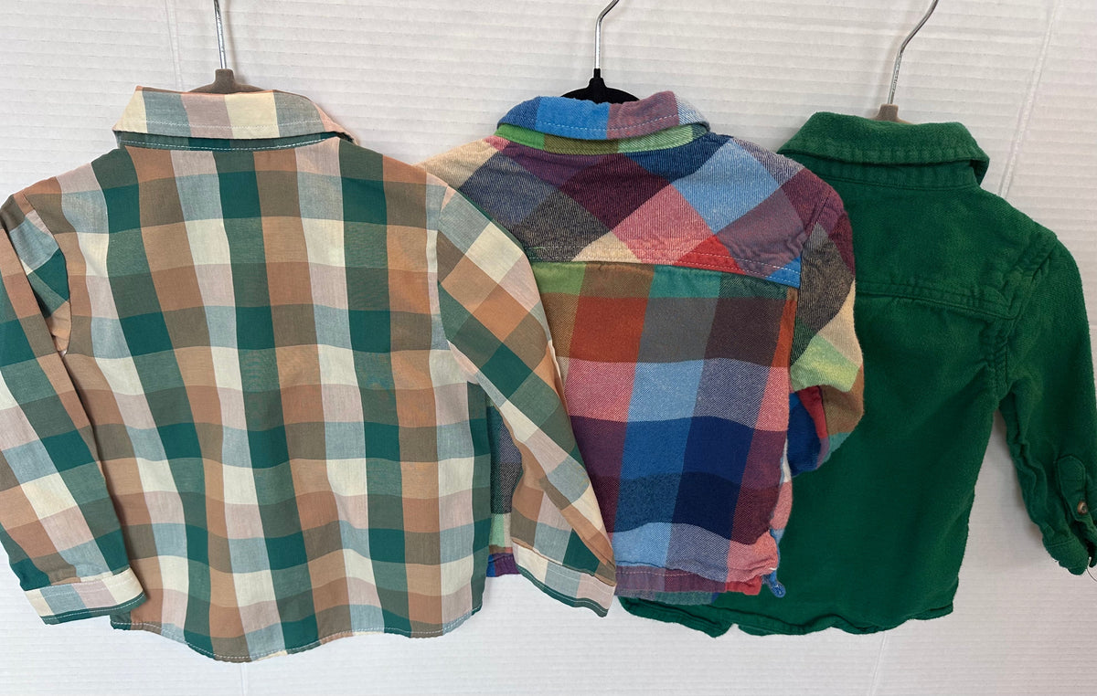 #146 Wonder Nation & Falls Creek Kids Button-ups Boys 18M