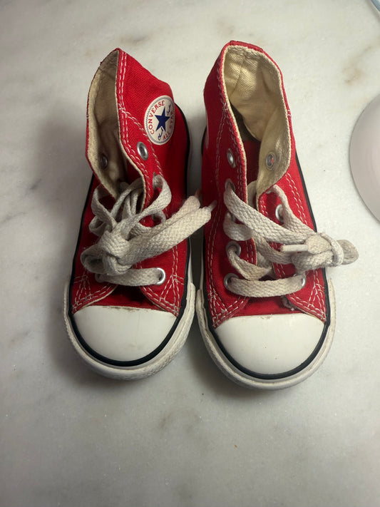 Seller #65 size 6 chuck taylor high tops Red