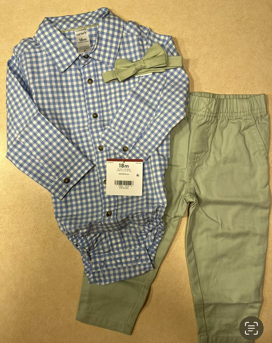 #143 Carter’s Outfit with Bowtie NWT Boys 18m - REDUCED