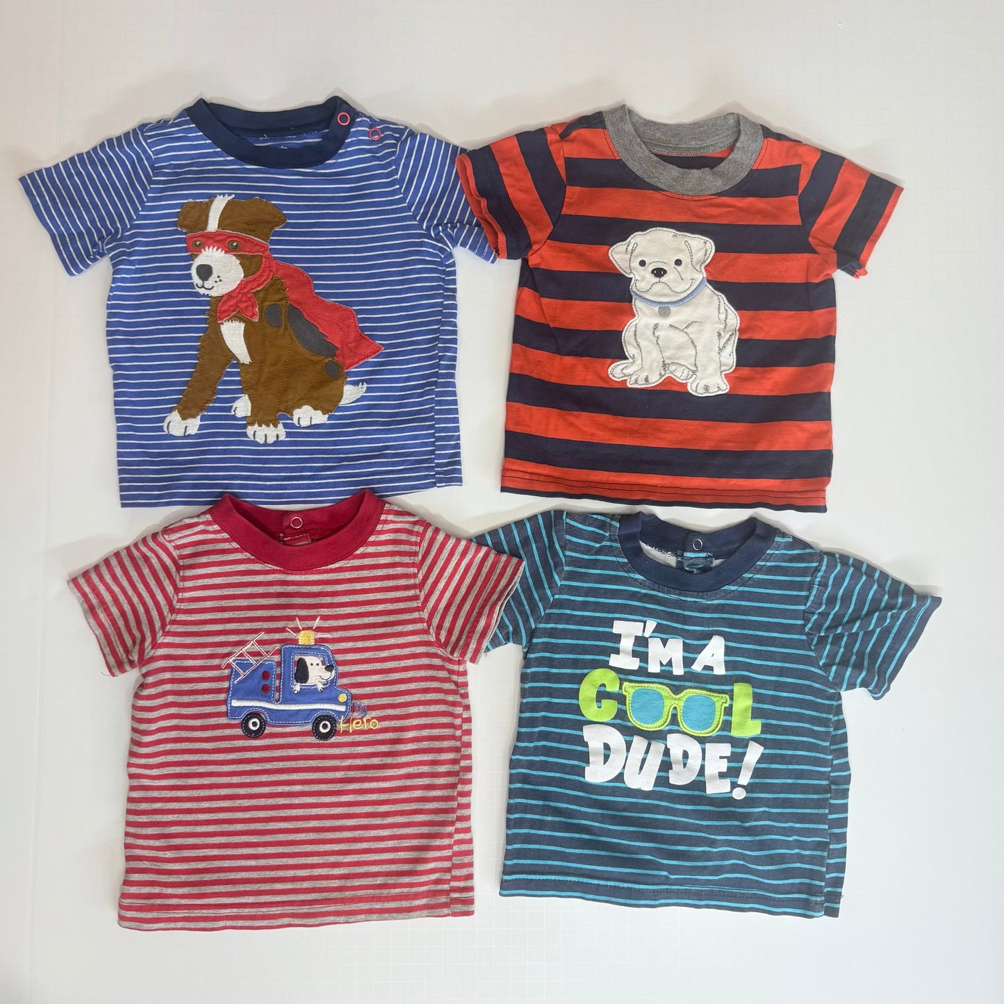 Seller 189 Boys 12m Carter's/Spotted Zebra Applicque Tee Bundle (4) GUC