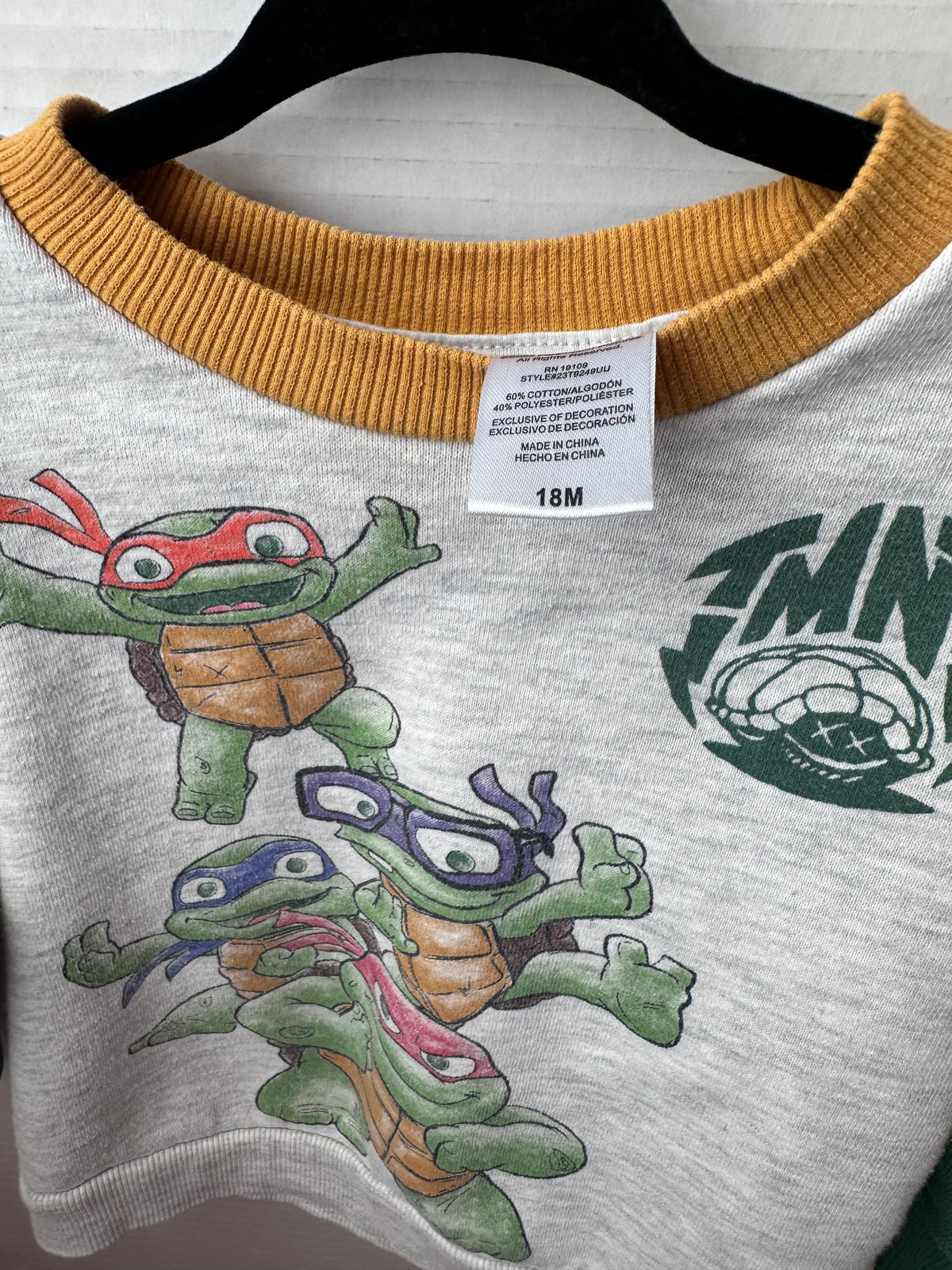 #146 Jumping Beans Construction and TMNT Sweatshirt Set Boys 18M