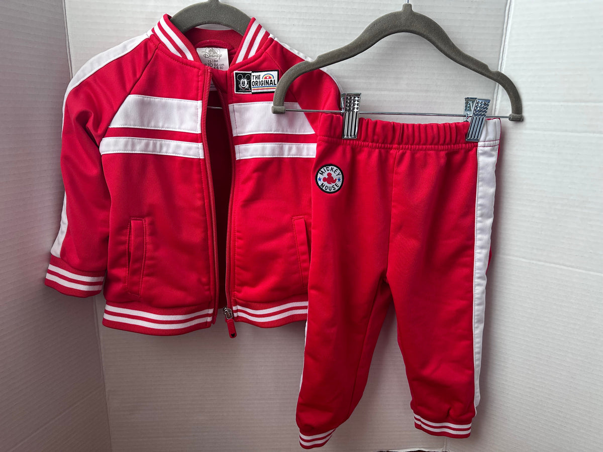 #146 Disney Mickey Mouse Red Tracksuit Boys 12-18M