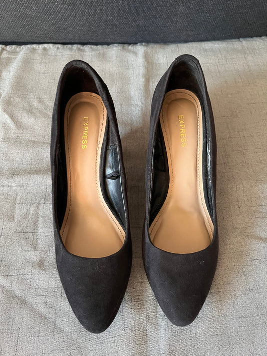 Seller #13 Express Women’s size 8 black wedge shoes