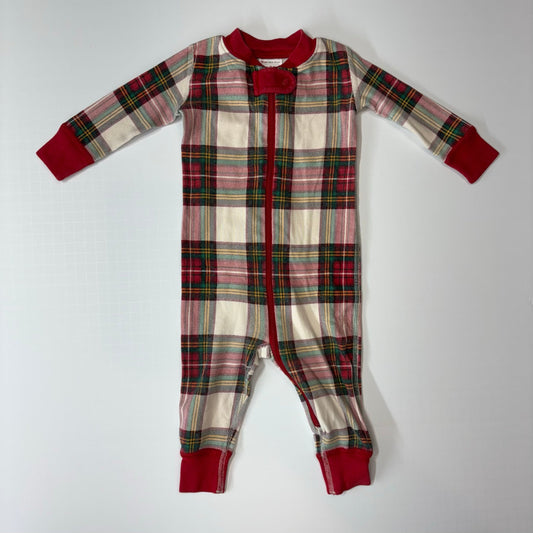 Seller 189 3-6m Hanna Andersson Holiday Plaid Zip Sleeper VGUC
