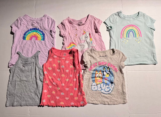 #100 Girls 3T Large Summer Shirt Bundle