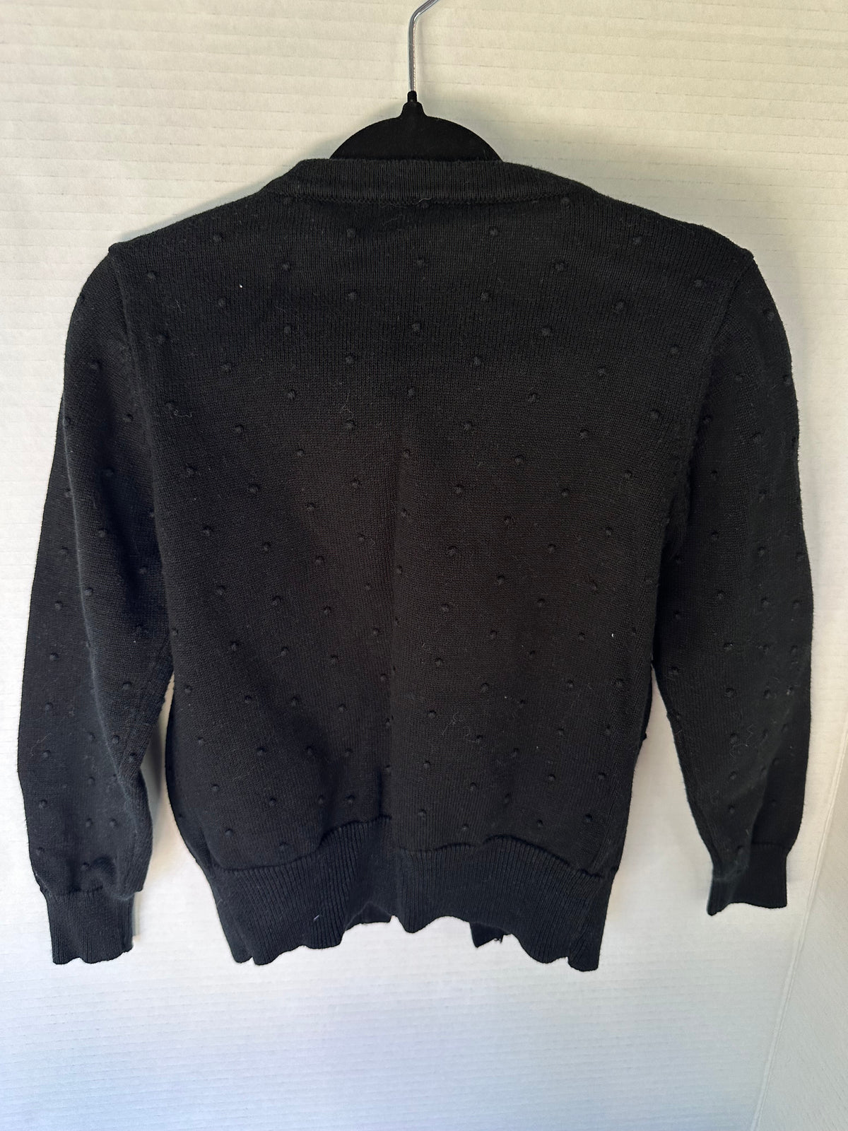 #146 Cherokee Black Swiss Dot Cardigan Girls 3T