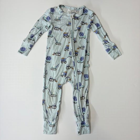 Seller 189 Boys 9-12m Posh Peanut Bamboo Truck Pajamas GUC
