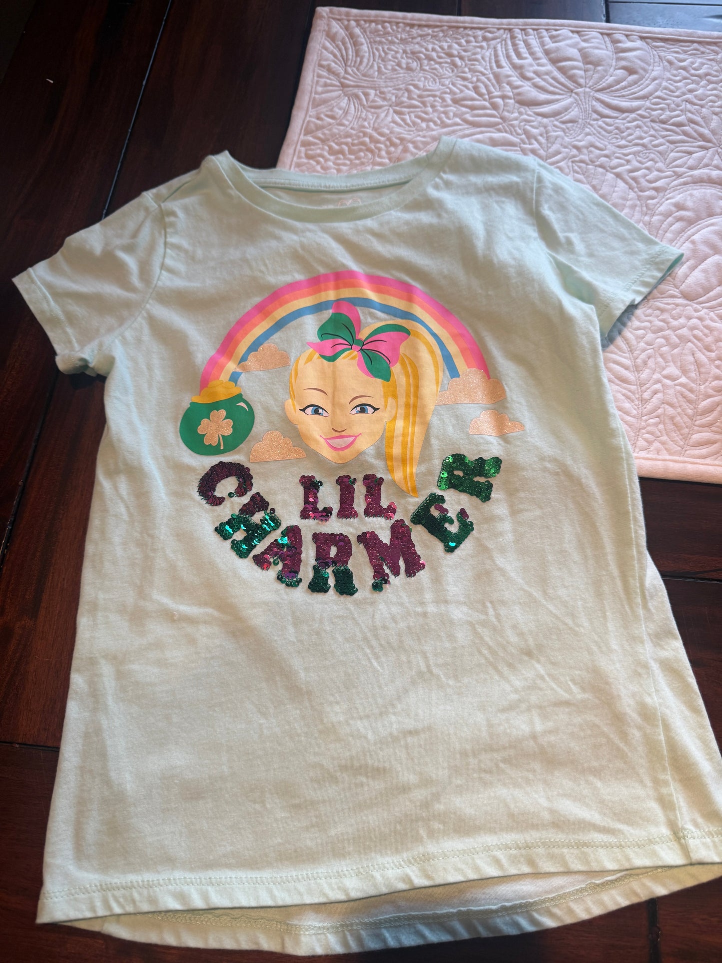 #51 Girls 10/12 Jojo Siwa Little Charmer Sequin Shirt
