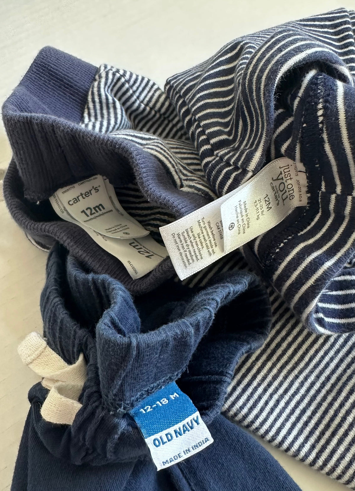 #146 Carter’s + Old Navy Navy Sweatpants Bundle Boys 12M