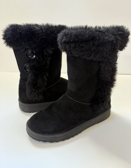 REDUCED #40 Kohl’s SO Black Fur Boots girls 2
