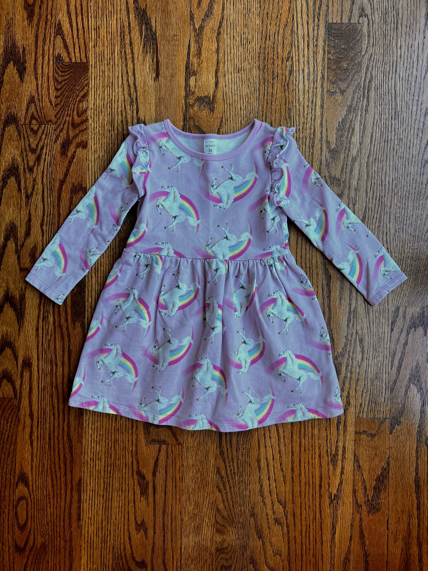 Seller #115 - Carter’s Girls 3T Rainbow Unicorn Dress, GUC