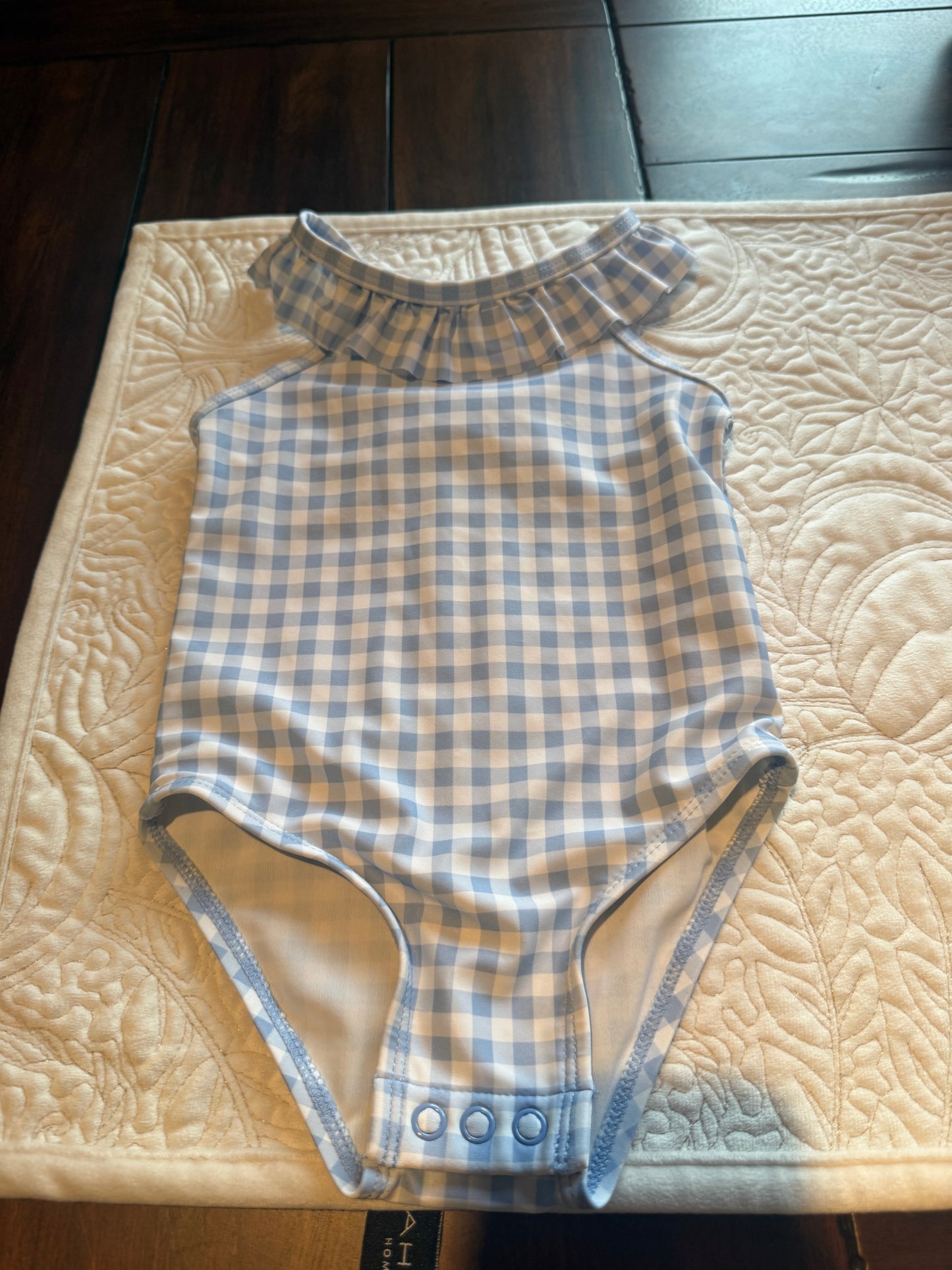 Carter’s Girls 12M Halter Gingham Swimsuit