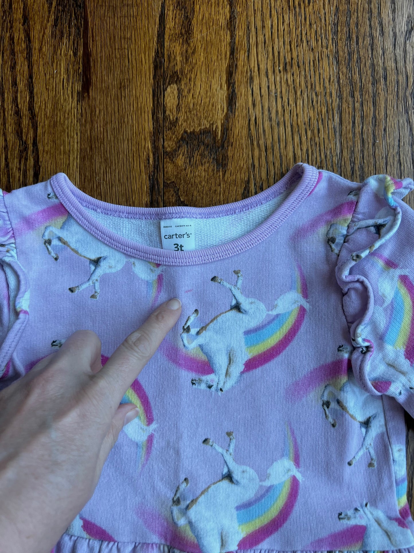 Seller #115 - Carter’s Girls 3T Rainbow Unicorn Dress, GUC
