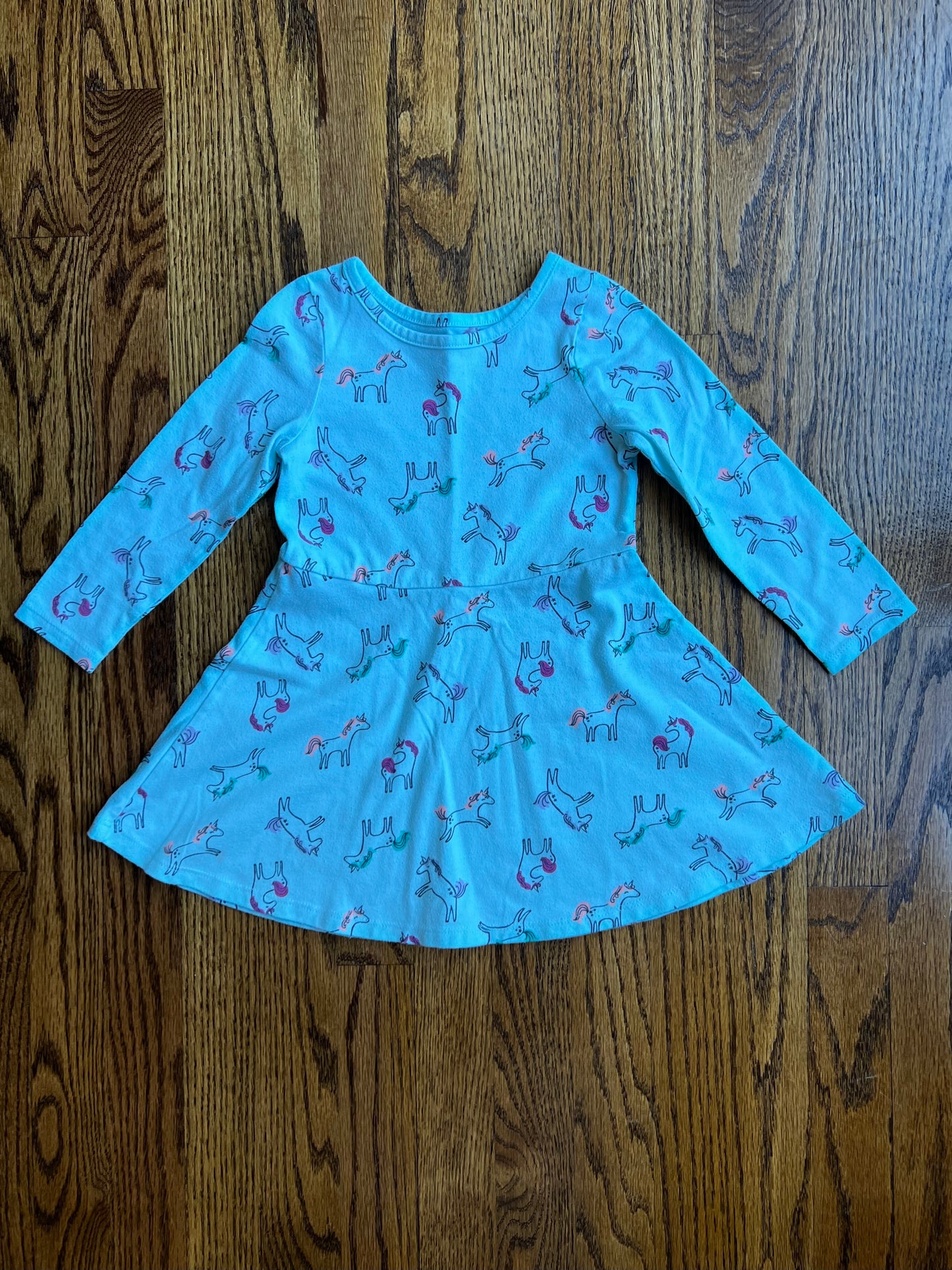 Seller #115 - Cat & Jack Girls 3T Blue Unicorn Dress, GUC