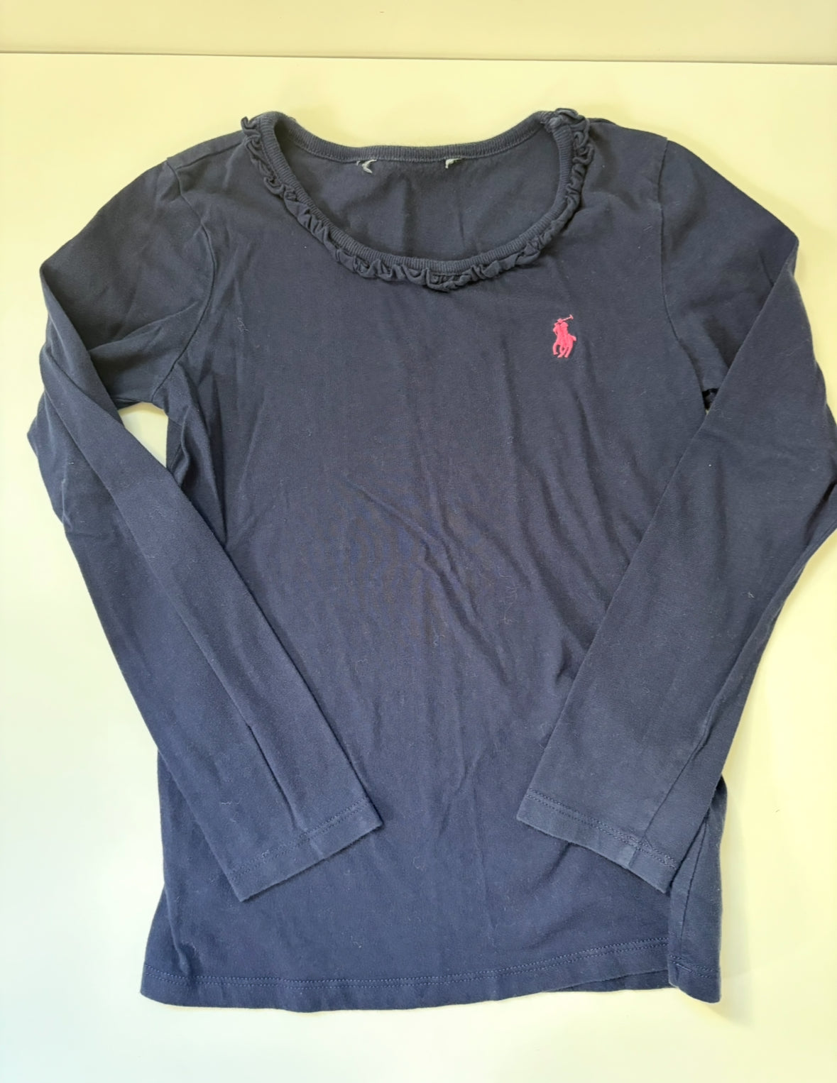 #40 Ralph Lauren Navy Shirt Girls 6/7