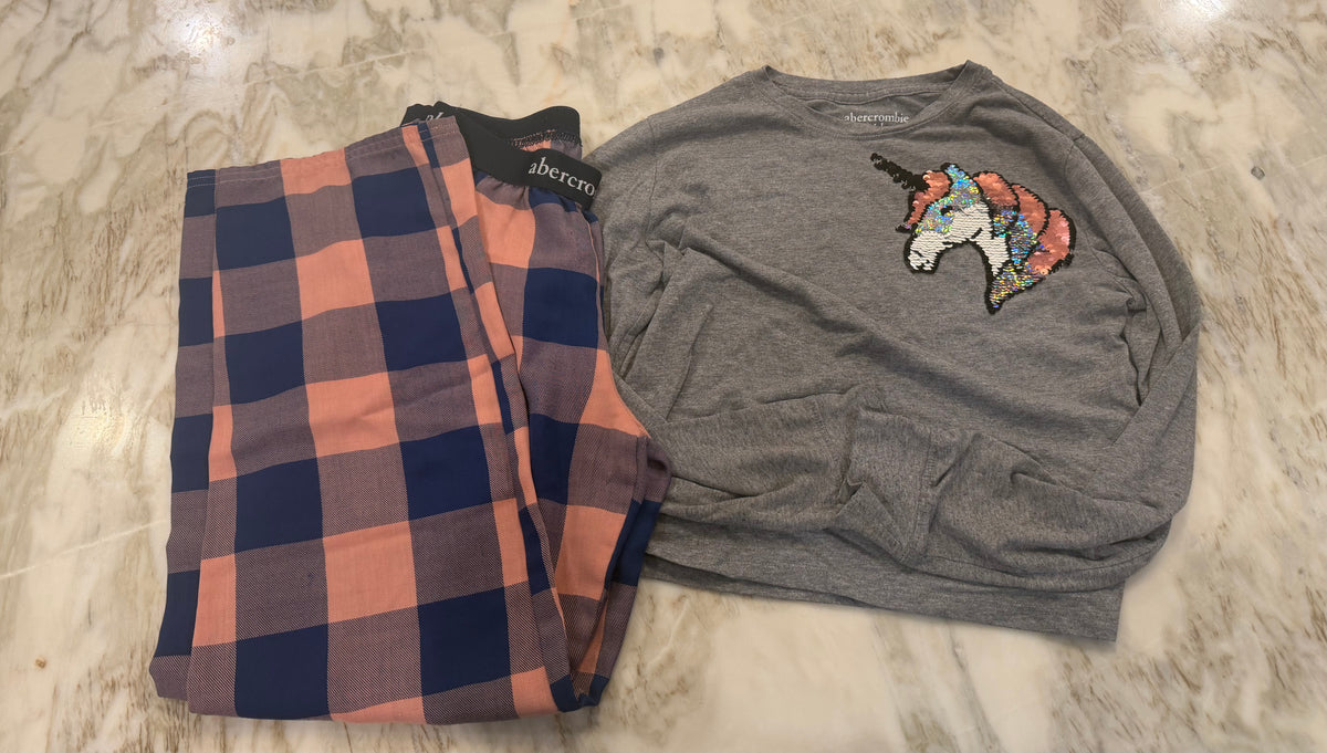 Seller #65 Abercrombie size 9/10 sleep pants and shirt
