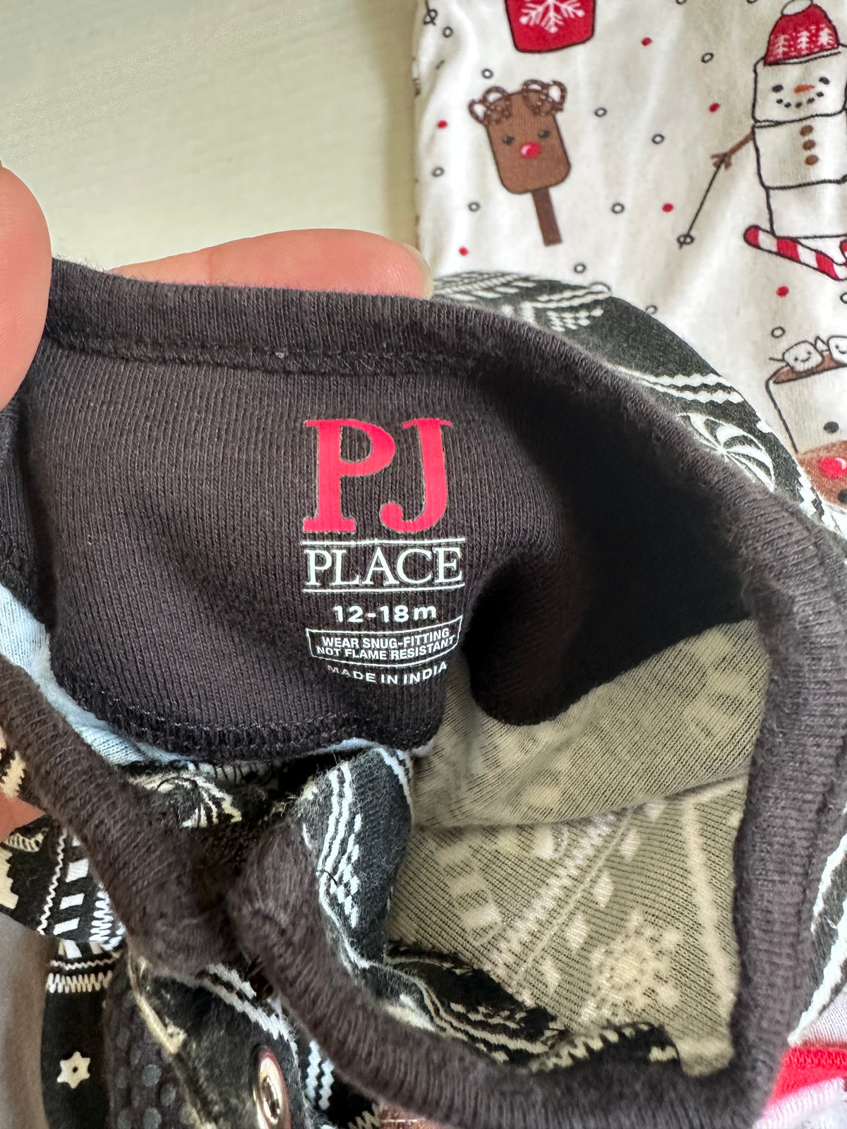 #146 Old Navy PJ Place Winter Pajama Set Boys 12-18M & 18M