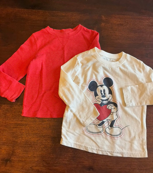 #156 reduced! Toddler 3t long sleeve shirt bundle-valentine