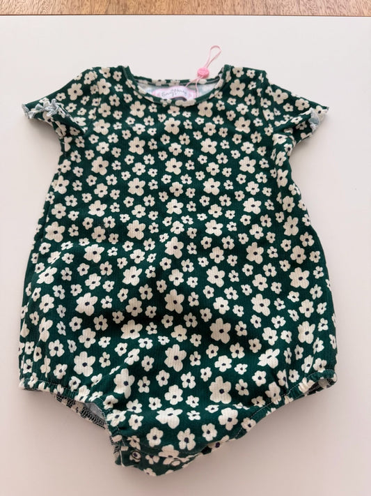 *reduced* #117, Girls 2T, SweetHoney green flower top, New