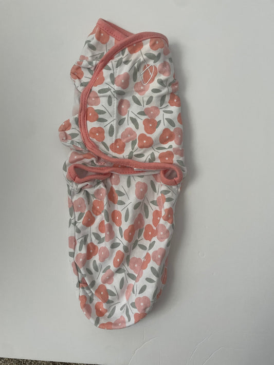 #3 SwaddleMe pink floral print swaddle girls size NB