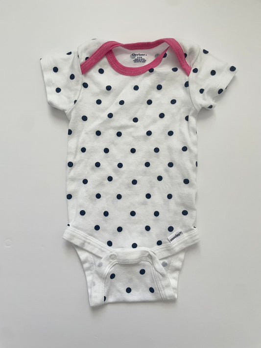 #3 Gerber polka dot onesie girls size 0-3mo